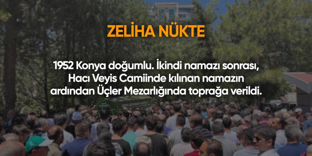 Konya'da bugün vefat edenler | 25 Şubat 2025 12